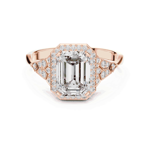 Elegante anillo de diamante cultivado en laboratorio con corte radiante en oro macizo para regalos de compromiso, boda, aniversario, fiestas y ocasiones especiales. - Product Image 3