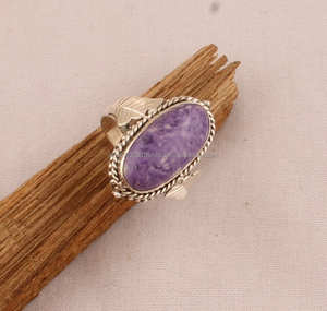 Anillo de amatista natural de Plata de Ley 925 sólida para hombres y mujeres, anillo de banda de lujo de piedras preciosas ovaladas hechas a mano, regalos para ella - Product Image 4