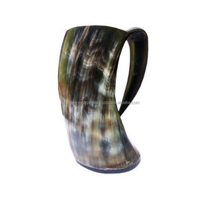 Taza vikinga para beber con cuerno clásico negro decorativo para cerveza, vino, decoración interior, diseño de Material único, taza para beber - Product Image 6