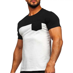 T-shirts noirs personnalisés pour hommes, manches courtes, col rond, 100 % coton, logo frontal, style formel, coupe ample, anti-boulochage, pour l'été - Product Image 2