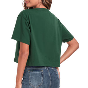 Camiseta Corta Holgada para Mujer al por Mayor, Ligera, Moderna, para Verano, de Corte Relajado, Manga Corta, Tela Suave - Product Image 4