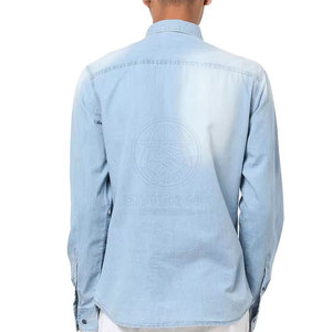Chemise en jean pour homme de qualité supérieure, élégante, décontractée, boutonnée, confortable, pour un usage quotidien et tendance - Product Image 2