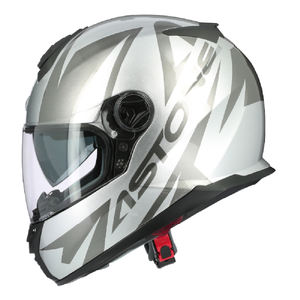 Nuevo Casco de Motocicleta Integral de ABS ASTONE HELMETS Modelo GT800 EVO SKYLINE PLATEADO/NEGRO BRILLANTE - Product Image 1