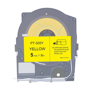 Max Letatwin LM-TP505Y 5mm Yellow Plastic Battery <b>Terminal</b> Brass Plated Tape Cassette - Product Image 1