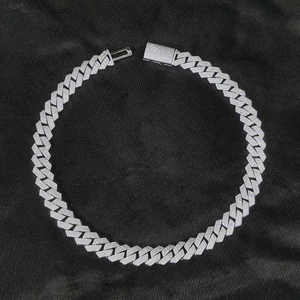 Collier Cuban Link 15 mm de large, 3 rangs, Moissanite GRA D/VVS taille brillant, style Hip Hop pour homme, plaqué or, argent sterling - Product Image 3