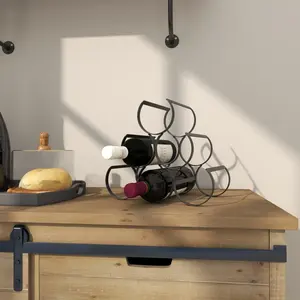 Moderno Soporte para Botellas de Metal Hecho a Mano, Botellero Decorativo para Mesa de Comedor, Soporte para Botellas de Metal Hecho a Mano OEM - Product Image 5