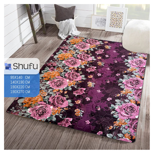 Shufu suave cómodo en relieve moderno poliéster alfombra puntos antideslizante alergia vacío limpieza espuma de alta densidad máxima - Product Image 4