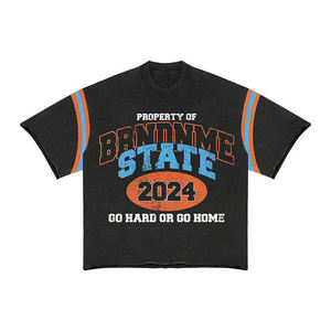 Ensemble T-shirt et pantalon évasé en coton 100% délavé à l'acide, style streetwear vintage, pour l'été, personnalisé par un fabricant de vêtements - Product Image 4