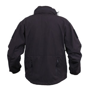 Vestes coupe-vent tactiques rembourrées et chaudes à plusieurs poches, en stock, faible MOQ, pour hommes adultes, couleur noire. - Product Image 3