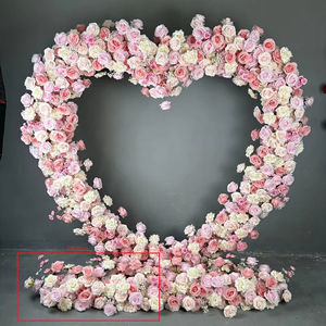 Decoración de boda de lujo Arco Arreglo floral Cásate conmigo Telón de fondo Amor rojo Soporte en forma de corazón Arco Rosa Flor para propuesta - Product Image 6