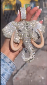 Pendentif Hip Hop Ice Out Éléphant Diamant Personnalisable Rapper Entièrement Sertie Bijoux Hip Hop Moissanite Dessin Animé Argent Sterling 925 - Product Image 6