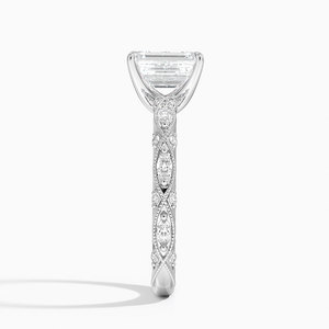 BOJ <b>Ring</b> 0151 <b>Emerald</b> Cut 925 <b>Silver</b> Migraine Prong Setting Solitaire Diamond <b>Ring</b> 2ct D Color VVS1 Moissanite GRA Low Price - Product Image 3