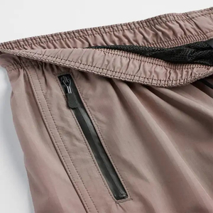 Pantalones Cortos Deportivos para Hombre, de Color Sólido, Tejido Elástico, con Estampado por Transferencia de Calor, de Secado Rápido, Cintura Media, Cierre con Cordón y Bolsillos con Cremallera, para Uso Casual - Product Image 5
