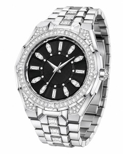 Luxury Women's Analog Quartz <b>Watch</b> With <b>Diamond</b> Accents Round Stainless Steel Case And Band - Product Image 5