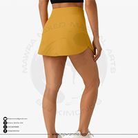 Jupe-short asymétrique taille haute pour femme avec ceinture et poche, mini-jupe décontractée et sportive pour la course et le tennis, broderie ajustée
