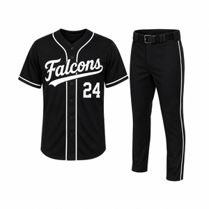 Maillot de baseball de qualité supérieure avec impression de logo personnalisé, ensemble respirant de chemise et de pantalon de baseball en polyester pour les équipes sportives - Product Image 1
