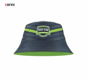 Custom <b>Bucket</b> <b>Hat</b> Polyester Mesh Unisex Outdoor Casual Spring Summer Adult Heat Transfer Printing Front Logo - Product Image 1