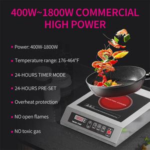 Cuisinière à induction commerciale KEIFU 3500W haute puissance en acier inoxydable, contrôle précis de la température, minuterie, plaque chauffante 275x275mm, 2 - Product Image 4