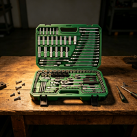 Ensemble d'outils Lucky de 150 pièces, kit de clés à douilles métriques multifonctionnel avec étui rigide portable pour la réparation domestique et automobile