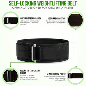 Adjustable Powerlifting Weight Lifting <b>Belt</b> for Core Support Heavy Resistance Training and Advanced Fitness Workouts - Product Image 3