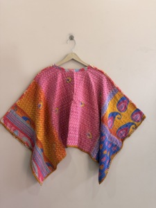 Traditional Indian <b>Poncho</b> <b>Top</b> For Women Kantha Handmade Hippie <b>Top</b> - Product Image 5