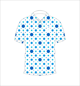 Camiseta Polo para Hombre, Blanca con Diseño de Lunares Azules, Sublimación Personalizada, Manga Corta, Camisa de Golf de Verano, Transpirable, Ligera, Informal - Product Image 4