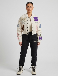 Chaqueta Varsity Personalizada al por Mayor para Mujer, Chaqueta Bomber de Béisbol Universitaria de Primera Calidad, Ropa Casual Urbana OEM - Product Image 5