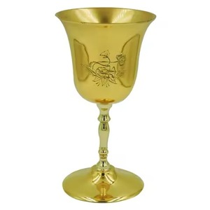 Premium Brass <b>Wine</b> <b>Goblet</b> Artisan Engraved Chalice Vintage Metal Cup Classic Drinkware Decorative Wedding Table Accent - Product Image 5
