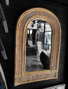 Vintage Rattan <b>Mirror</b> For Bedroom Styling Elegant Natural Frame For Daily Use And Timeless Interior Decor Handcrafted From India - Product Image 3