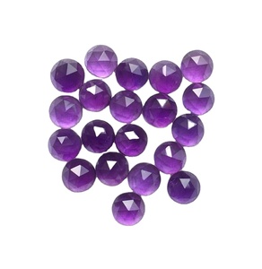 Venta al por mayor de amatista Africana natural de 4mm de alta calidad a granel IGI-Certified Rose Cut Loose Gemstone tratado térmicamente calibrado óptico - Product Image 4