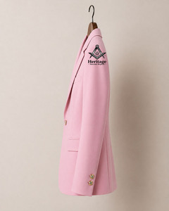 HMR Greek Alpha Kapa Sorority Ready To Ship Organic Cotton Custom <b>Lined</b> Formal Double Trim Blazer Jacket - Product Image 2