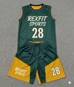 ชุดบาสเก็ตบอลมืออาชีพ REXFIT SPORTS สำหรับผู้ใหญ่ แบบสั่งทำพิเศษ น้ำหนักเบา แห้งเร็ว ผลิตจากโพลีเอสเตอร์ ระบายอากาศได้ดี - Product Image 3