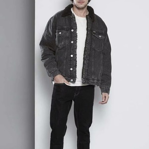 Pure Branded Material Premium Quality <b>Men's</b> Vintage Winter <b>Denim</b> <b>Jacket</b> Reversible Eco-Friendly Low Price Front Button - Product Image 2