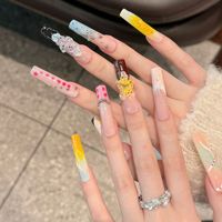 Uñas acrílicas de gel para dedos con tubo Escaleras Frosting Postre Adorno Diseño Rendezvous