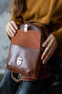 Mochila Mini de Cuero Genuino Personalizada, Proveedor OEM, Venta al Por Mayor, Mochila de Viaje Vintage de Cuero Auténtico, LSBP-0043 - Product Image 3