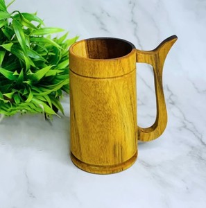 Mug en bois naturel fait à la main, rustique, écologique, pour la maison, la cuisine, la salle à manger - Product Image 3