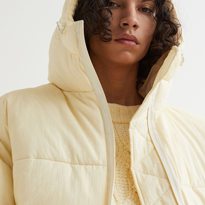 Hot Selling Women Quilted Jacket Hooded Full Sleeve Solid Color Memory Fabric Breathable Waterproof Winter Thick <b>Zipper</b> Closure - Product Image 1