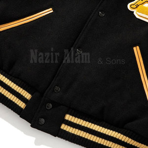 Veste Letterman pour homme avec manches en cuir, corps en laine, style streetwear classique, veste de mode pour homme, veste Letterman premium avec manches en cuir - Product Image 4