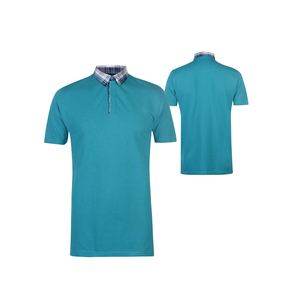 Chemises pour hommes en coton 100% à séchage rapide, à manches courtes, avec logo personnalisé imprimé en sérigraphie, rayées, tricotées, service OEM - Product Image 4