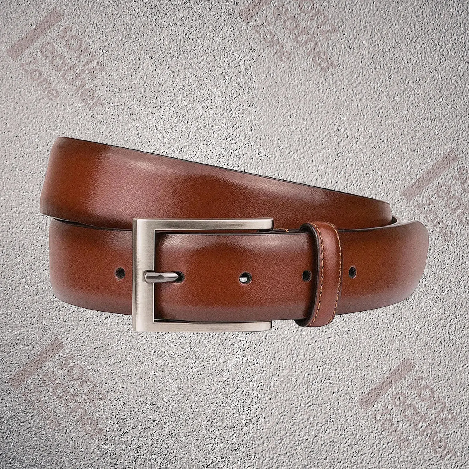 Brown Color Cow Leather Belt Men Genuine Leather Belt Metal Pin Belt Buckle