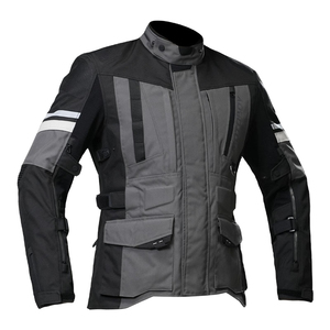MOTOBAY เสื้อแจ็คเก็ตมอเตอร์ไซค์ผู้ชาย แขนยาว กันลม บล็อกสี ดำ ขาว แดง ชุดกีฬาสำหรับแข่งรถ ทุกฤดูกาล - Product Image 3