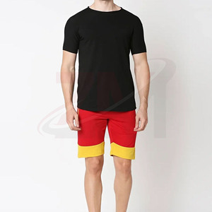 Shorts d'été rouges pour hommes, légers, décontractés, avec taille élastique et cordon de serrage, tissu doux, confortables pour un usage quotidien, offre spéciale - Product Image 5