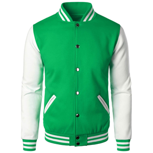 High Quality Eco-Friendly Windproof Winter High Street Wool/Polyester Men's Casual Reversible <b>Heated</b> Canvas Varsity Jacket - Product Image 1