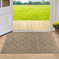 Tapis d'entrée absorbant et résistant à la saleté en polypropylène tufté, lavable, à profil bas, antidérapant, pour intérieur/extérieur