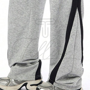 Pantalon droit taille haute pour femme, basique, décontracté, polyvalent, coupe large, uni, style jogging ample, prix raisonnable - Product Image 6
