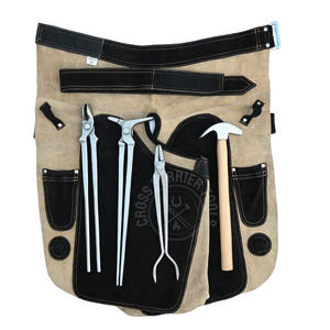 Kit Completo de Herramientas de Herrador y Forja, Delantal, Martillo para Cuidado de Pezuñas, Estirador de Pezuñas, Pinza para Zapatas Ignífuga, Pinzas de Punta Redonda y Crimpadora - Product Image 1
