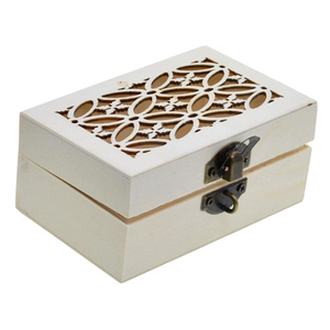 Caja de Madera Hexagonal con Logotipo Personalizado al por Mayor, Caja de Almacenamiento de MDF sin Acabado, Estuche de Regalo Vintage para Joyas y Recuerdos con Cierre - Product Image 6