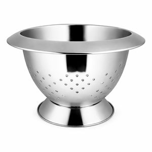 ÉVIER DE CUISINE ÉVASEUR DE VIDANGE Passoire Tournée En Acier Inoxydable avec Base Passoires À Fruits Passoire Sans Poignée Carré Élégant - Product Image 1