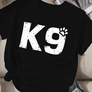 เสื้อยืดผู้หญิงพิมพ์ลายอุ้งเท้า K9ใส่สบาย - Product Image 3