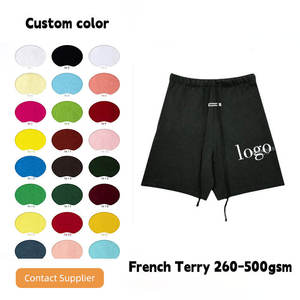Pantalones Cortos Personalizados de Felpa 100% Algodón con Cordón en la Cintura, Fabricante OEM ODM, Tela Suave Premium, Producción al por Mayor con Marca Privada - Product Image 2